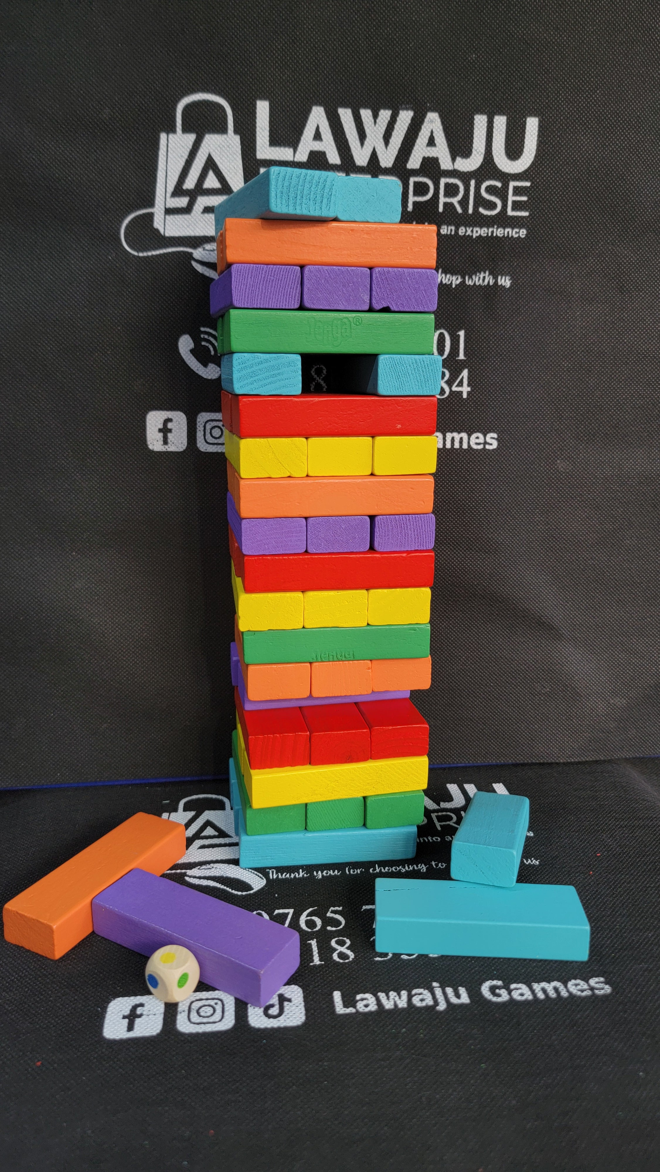 Jenga (Colored) party game — Lawaju Games